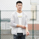 Lovers Hooded Outdoor Windproof And UV Proof Sun Proof Clothes (Color:Light Grey Size:XXXXXL)