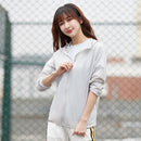 Lovers Hooded Outdoor Windproof And UV Proof Sun Proof Clothes (Color:Light Grey Size:XXXXXL)