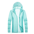 Lovers Hooded Outdoor Windproof And UV Proof Sun Proof Clothes (Color:Light Green Size:XXXL)