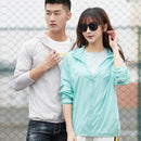 Lovers Hooded Outdoor Windproof And UV Proof Sun Proof Clothes (Color:Light Green Size:XXXXL)