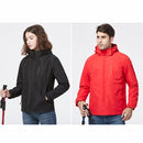 Ladys Detachable 3 in 1 Pair Of Waterproof, Windproof, Warm And Breathable Couples Stormsuit (Color:Black Size:XL)