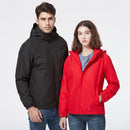 Ladys Detachable 3 in 1 Pair Of Waterproof, Windproof, Warm And Breathable Couples Stormsuit (Color:Red Size:XL)