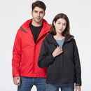 Mens Detachable Two Piece Warm, Waterproof And Breathable Couples Stormsuit (Color:Red Size:XXL)