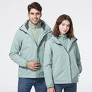 Mens Detachable Two Piece Warm, Waterproof And Breathable Couples Stormsuit (Color:Green Size:L)