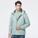 Mens Detachable Two Piece Warm, Waterproof And Breathable Couples Stormsuit (Color:Green Size:XL)
