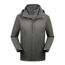 Mens Detachable Two Piece Warm, Waterproof And Breathable Couples Stormsuit (Color:Space Grey Size:M)