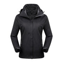 Ladys Detachable Two Piece Warm, Waterproof And Breathable Couples Stormsuit (Color:Black Size:XXL)