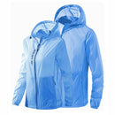 Ladys Outdoor UV Proof Breathable Lightweight UPF 70+ Couples Sun Proof Clothes (Color:Light Blue Size:XL)