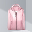 Ladys Outdoor UV Proof Breathable Lightweight UPF 70+ Couples Sun Proof Clothes (Color:Pink Size:M)