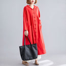 Cotton And Linen Jacket Loose Mid-length Retro Literary Buckle Cloak Size:Free Size