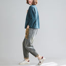 Cotton And Linen Short Cardigan Jacket (Color:Green Size:Free Size)