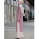 Women Muslim Evening Dress Top Pants Suit (Color:Pink Size:XXL)
