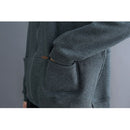 Loose Literary Long-sleeved Baseball Collar Short Jacket (Color:Gray Size:L)