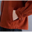 Loose Single-breasted Cotton Twill Gauze Jacket (Color:Red Size:Free Size)