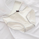 6 PCS Bowknot Morandi Simple Girly Cotton Panties (Color:White Size:L)