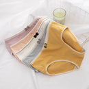 6 PCS Bowknot Morandi Simple Girly Cotton Panties (Color:Taro Purple Size:XL)