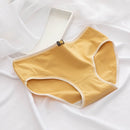 6 PCS Bowknot Morandi Simple Girly Cotton Panties (Color:Turmeric Size:XL)