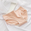 6 PCS Bowknot Morandi Simple Girly Cotton Panties (Color:Shrimp Powder Size:XXL)