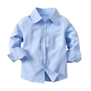 Children Long-sleeved Shirt + Denim Suspenders And Trousers Two-piece Suit (Color:Blue Size:90)