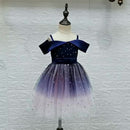 Girls One-shoulder Sequined Tutu Dress (Color:Red Size:100)