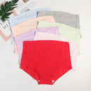 3 PCS Pure Color Large Size Breathable High Waist Belly Lift Adjustable Maternity Panties (Color:Blue Size:M)