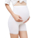 Pregnant Women High-waist Stomach Lift Bottoming Lace Trim Safety Pants (Color:White Size:L)