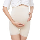 Pregnant Women High-waist Stomach Lift Bottoming Lace Trim Safety Pants (Color:Skin Tone Size:XL)