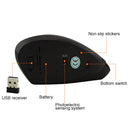 Battery Version Wireless Mouse Vertical 2.4GHz Optical Mouse (Black)