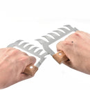 2 PCS Bear Claw Shaped stainless steel Barbecue Fork Chicken Shredded Wooden Handle Anti-skid Creative Kitchen Fork Claw Meat Claw Splitter with (Wood color)