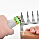 2 PCS Bear Claw Shaped stainless steel Barbecue Fork Chicken Shredded Wooden Handle Anti-skid Creative Kitchen Fork Claw Meat Claw Splitter with (Wood color)