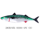 HENGJIA SO301 29cm 65g Ocean Boat Fishing Tuna Lure 28cm Soft Fish Long Shot Fishing Gear Lure Empty Stomach Bait Fishing Tackle (D)
