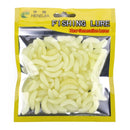HENGJIA SO106 50 PCS 20mm Simulation Bread Bait Worms Crescent Soft Bait Horseback Fish Worm Bait Fishing Gear (Beige)