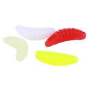 HENGJIA SO106 50 PCS 20mm Simulation Bread Bait Worms Crescent Soft Bait Horseback Fish Worm Bait Fishing Gear (Red)