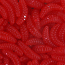 HENGJIA SO106 50 PCS 20mm Simulation Bread Bait Worms Crescent Soft Bait Horseback Fish Worm Bait Fishing Gear (Red)