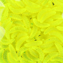 HENGJIA SO106 50 PCS 20mm Simulation Bread Bait Worms Crescent Soft Bait Horseback Fish Worm Bait Fishing Gear (Yellow)