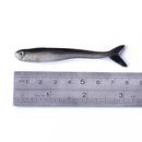 HENGJIA SO101 10 PCS 8cm/2.4g Loach Soft Bait Two-color Small Fish Road Soft Fishing Lure for Sea Fishing