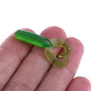HENGJIA SO105 20 PCS 3.5cm/0.9g Double Tailed Bait Soft Bait for Sea Fishing (Black)