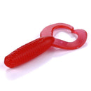 HENGJIA SO105 20 PCS 3.5cm/0.9g Double Tailed Bait Soft Bait for Sea Fishing (Red)
