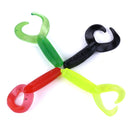HENGJIA SO105 20 PCS 3.5cm/0.9g Double Tailed Bait Soft Bait for Sea Fishing (Red)