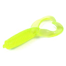 HENGJIA SO105 20 PCS 3.5cm/0.9g Double Tailed Bait Soft Bait for Sea Fishing (Yellow)