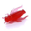 HENGJIA SO104 50 PCS 2.5cm/0.6g Insect Cricket Shaped Carp Simulation Bait Soft Bait for Fishing (Red)