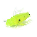 HENGJIA SO104 50 PCS 2.5cm/0.6g Insect Cricket Shaped Carp Simulation Bait Soft Bait for Fishing (Fluorescent Green)