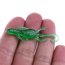 HENGJIA SO103 10 PCS 5cm/1g Gecko Shaped Simulation Fish Bait Soft Bait for Fishing (Green)