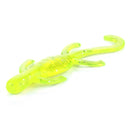 HENGJIA SO103 10 PCS 5cm/1g Gecko Shaped Simulation Fish Bait Soft Bait for Fishing (Fluorescent Green)