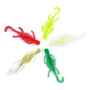 HENGJIA SO103 10 PCS 5cm/1g Gecko Shaped Simulation Fish Bait Soft Bait for Fishing (Fluorescent Green)