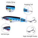 HENGJIA PE018 10cm/13g Propeller Tractor Shaped Hard Baits Fishing Lures Tackle Baits Fit Saltwater and Freshwater (4