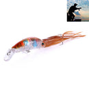 HENGJIA JIZ002 10cm/16.6g Big Octopus Squid Shaped Hard Baits Long Shot Fishing Lures Tackle Baits Fit Sea Fishing and Freshwater Fishing (A)