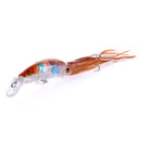 HENGJIA JIZ002 10cm/16.6g 8 PCS Big Octopus Squid Shaped Hard Baits Long Shot Fishing Lures Tackle Baits Fit Sea Fishing and Freshwater Fishing,Boxed