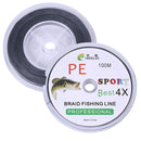 HENGJIA FLP41G 100m Gray 4 Series Strong Weaving Line Fishing Line PE Fishing Line (8.0)
