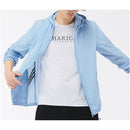 Summer Nylon Waterproof and Breathable Fabric Anti-ultraviolet Hooded Sun Protection Shirt for Men (Color:Blue Size:M)